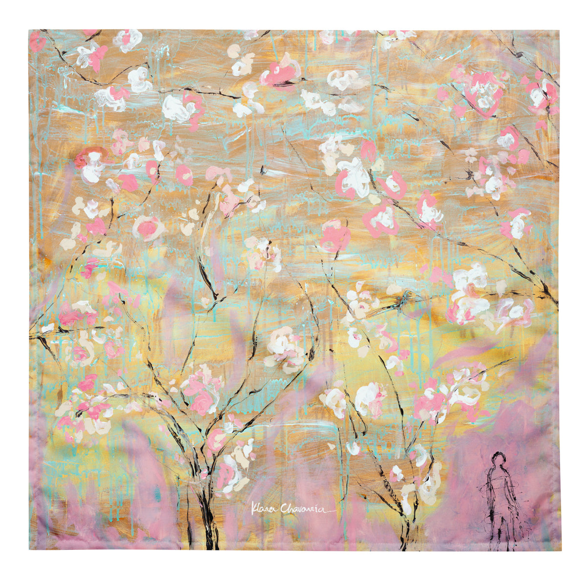 THE LIGHT OF FLOWERS II art bandana – size L – flat front