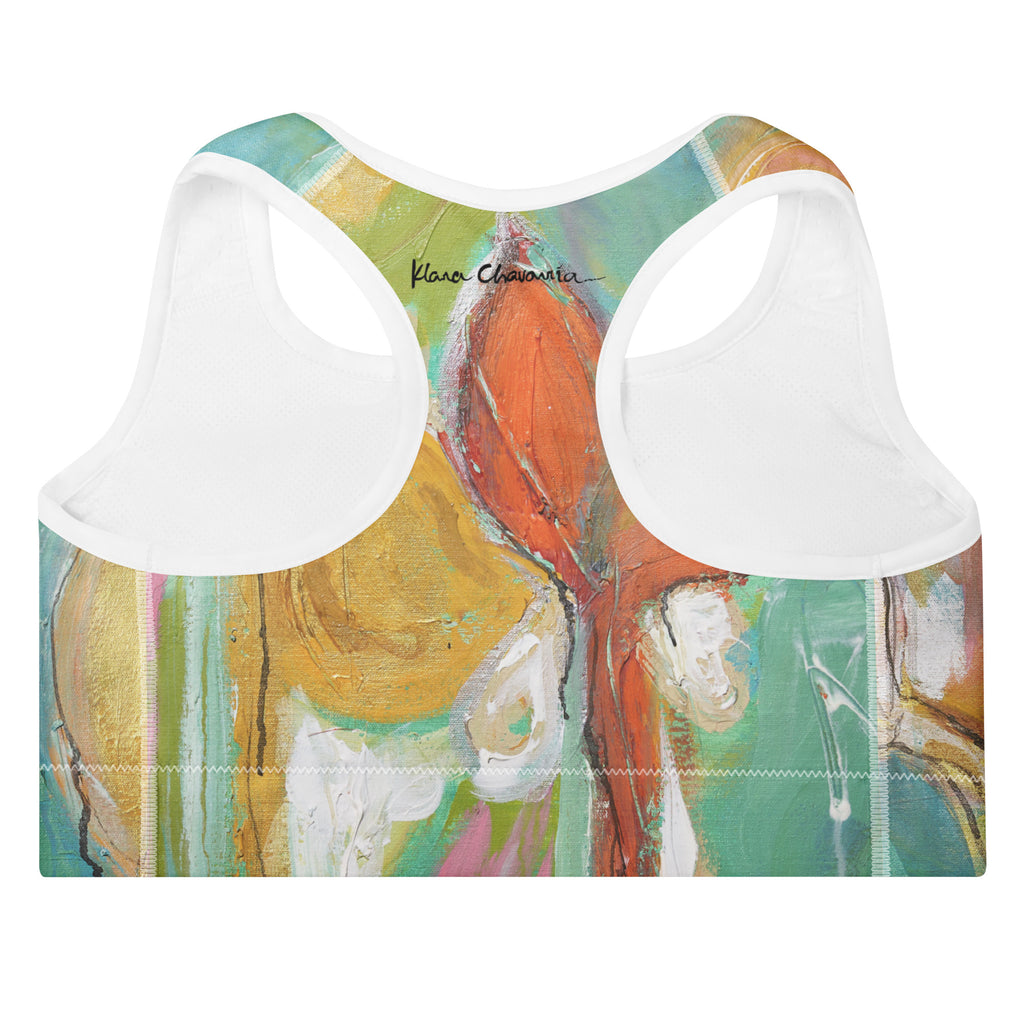 ONCE UPON A TIME... OUR STORY WITH NATURE art padded sports bra – flat back