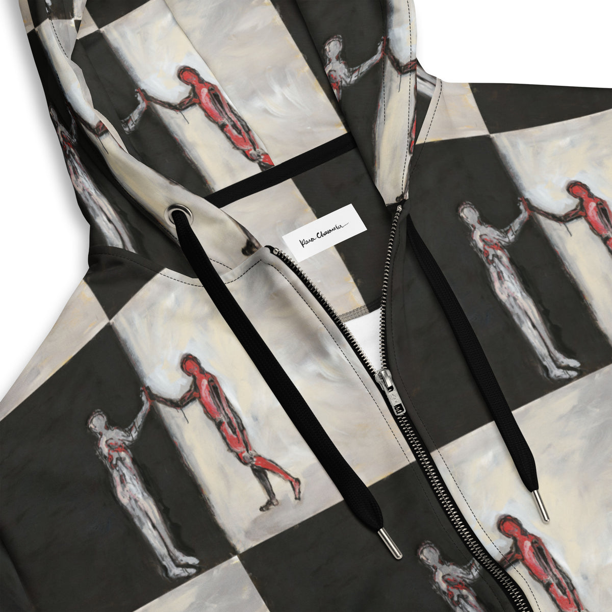 ENCOUNTER zip hoodie – zipper and pocket close-up