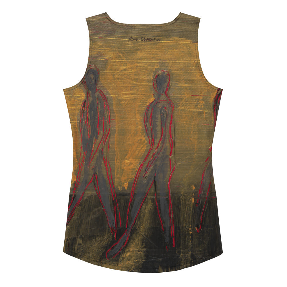 THE WALK art women's tank top – flat back