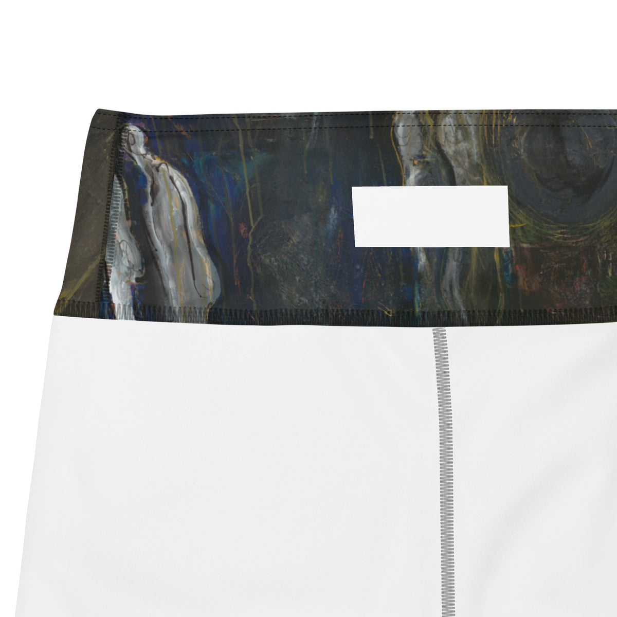 THE LIFE OF A SOUL art yoga capri leggings – waistband detail with signature label