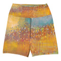 FOLLOWING THE SUN PART I art yoga shorts – flat front