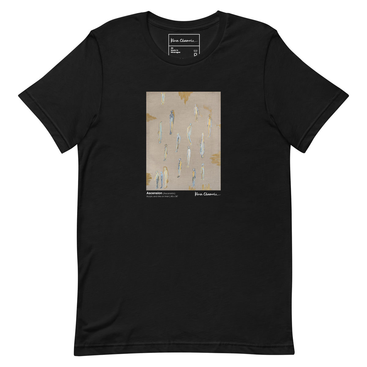ASCENSION unisex staple tee in Black – flat front