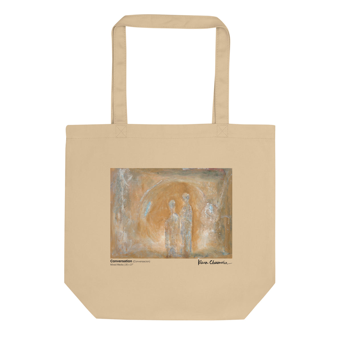 CONVERSATION Eco Tote Bag – Oyster – back