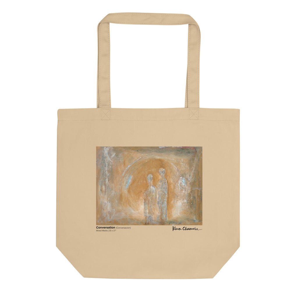 CONVERSATION Eco Tote Bag – Oyster – front