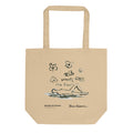BENEATH THE FLOWERS Eco Tote Bag – Oyster – front