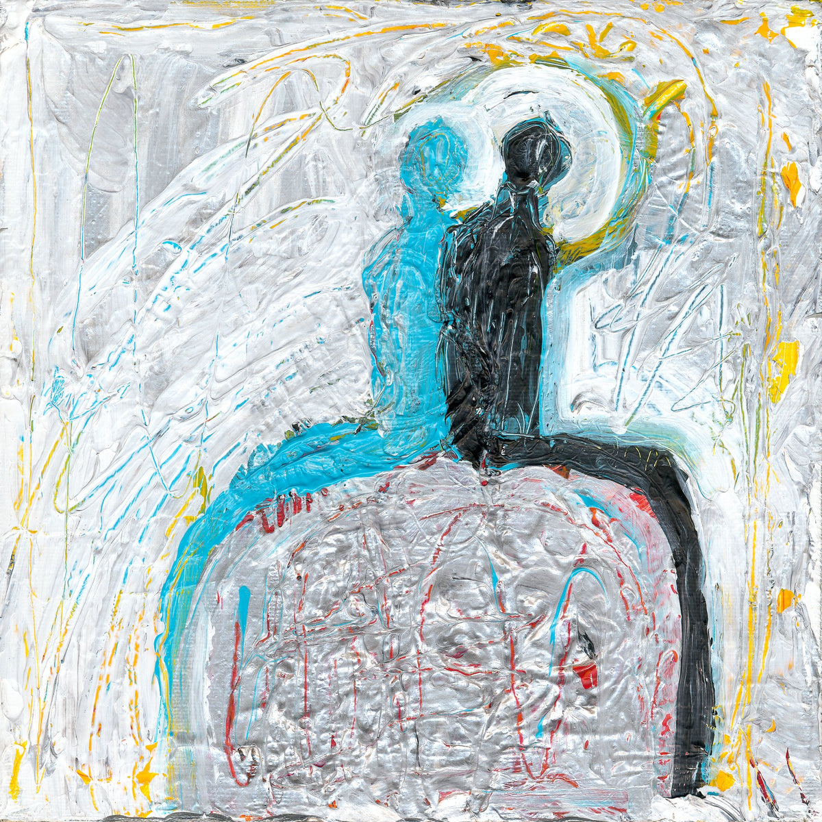 I BELIEVE IN YOU (Creo en Ti), original painting by Klara Chavarría, mixed media on canvas, 2018