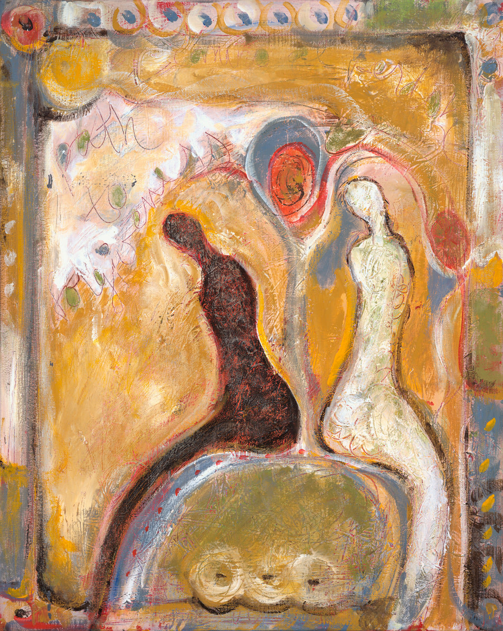 PATH TO FORGIVENESS (Camino al Perdón), original painting by Klara Chavarría, mixed media on canvas, 2010
