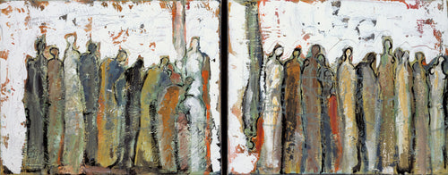 SOCIAL TRANSFORMATION (Transformación Social), original painting by Klara Chavarría, mixed media on canvas, 2012