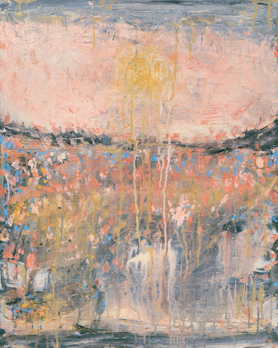 THE GRATEFUL (Lo Agradecido), original painting by Klara Chavarría, acrylic, mixed media and ink on canvas, 2022-23