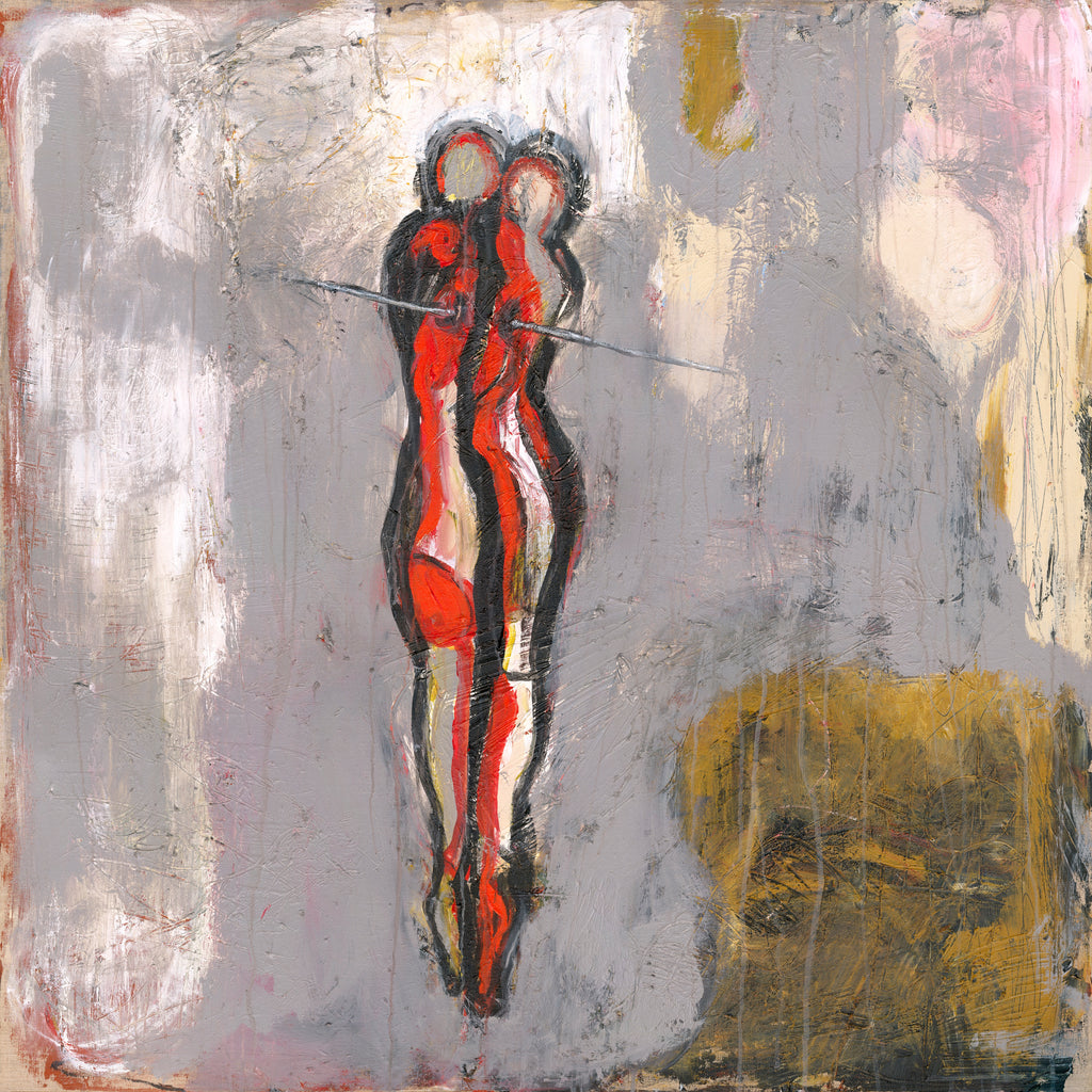 TO LOVE (Amar), original painting by Klara Chavarría, acrylic and mixed media on linen, 2026