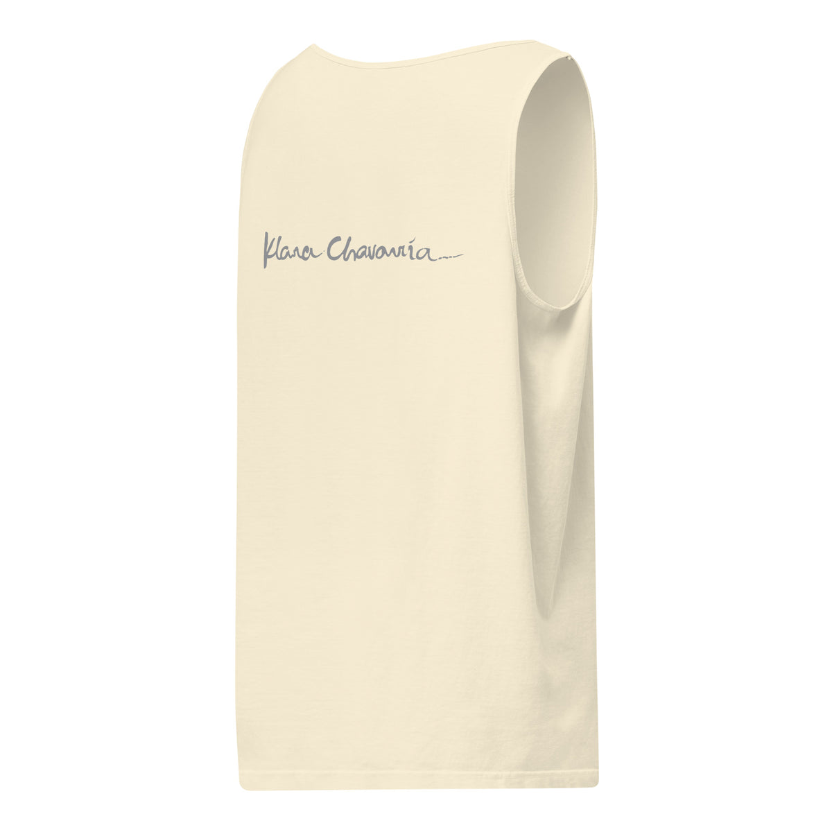 CONTEMPLATION AND TRUST Unisex Garment-Dyed Tank Top – Ivory – right back