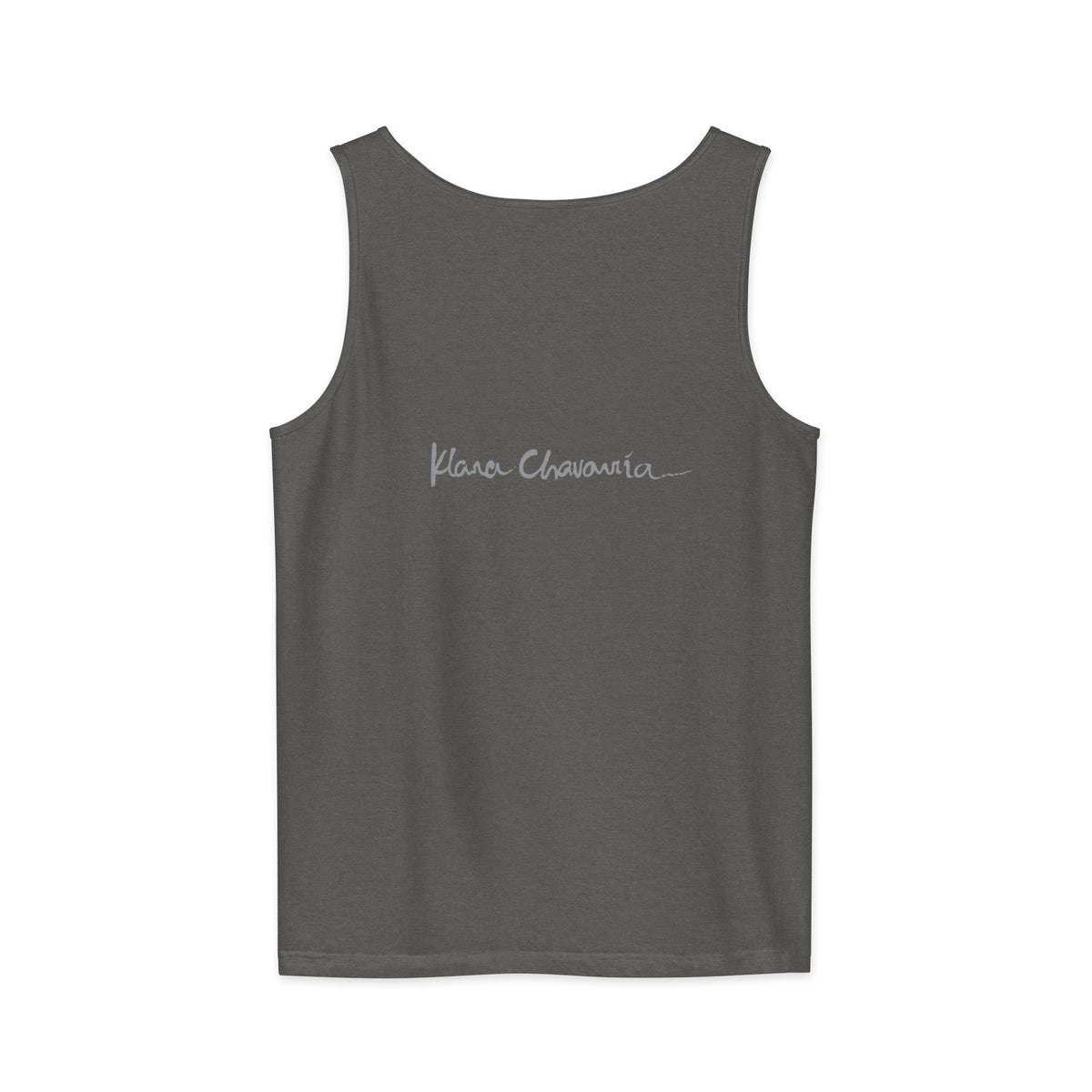 PATH TO FORGIVENESS unisex tank top, Pepper, flat back with signature
