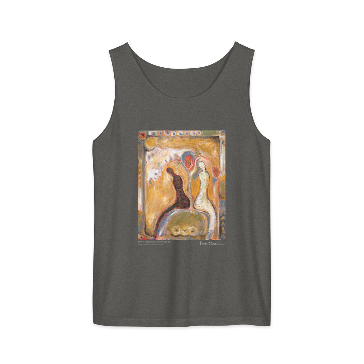 PATH TO FORGIVENESS unisex tank top, Pepper, flat front