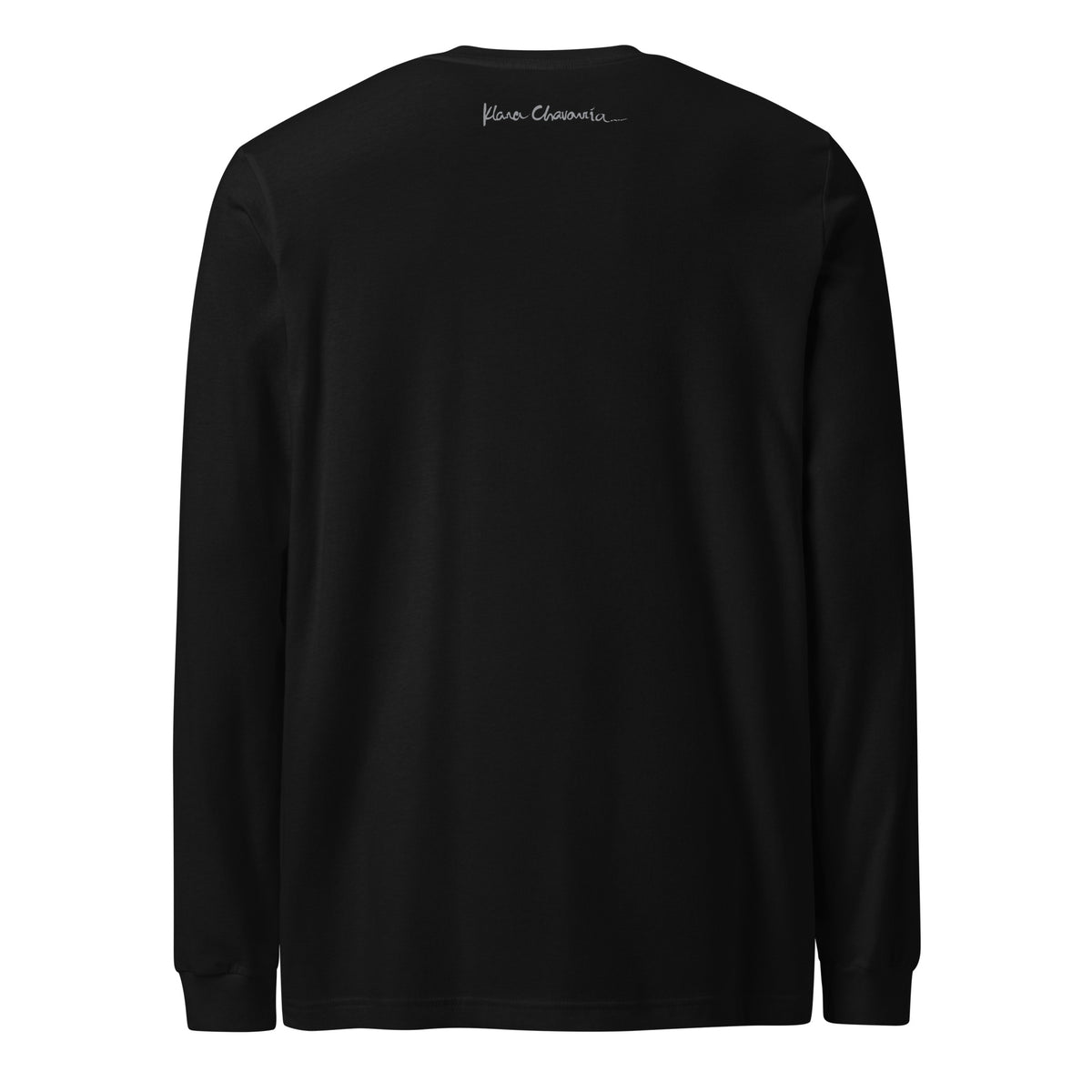 TO LOVE unisex long sleeve tee in Black – flat back