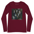 THE LIFE OF A SOUL unisex long sleeve tee in Maroon – flat front