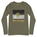 CONTEMPLATION unisex long sleeve tee in Military Green – flat front