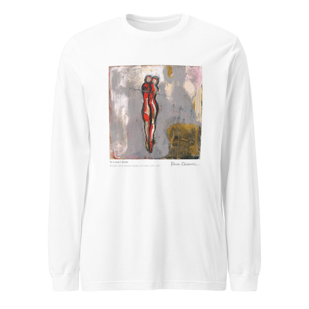 TO LOVE unisex long sleeve tee in White – flat front