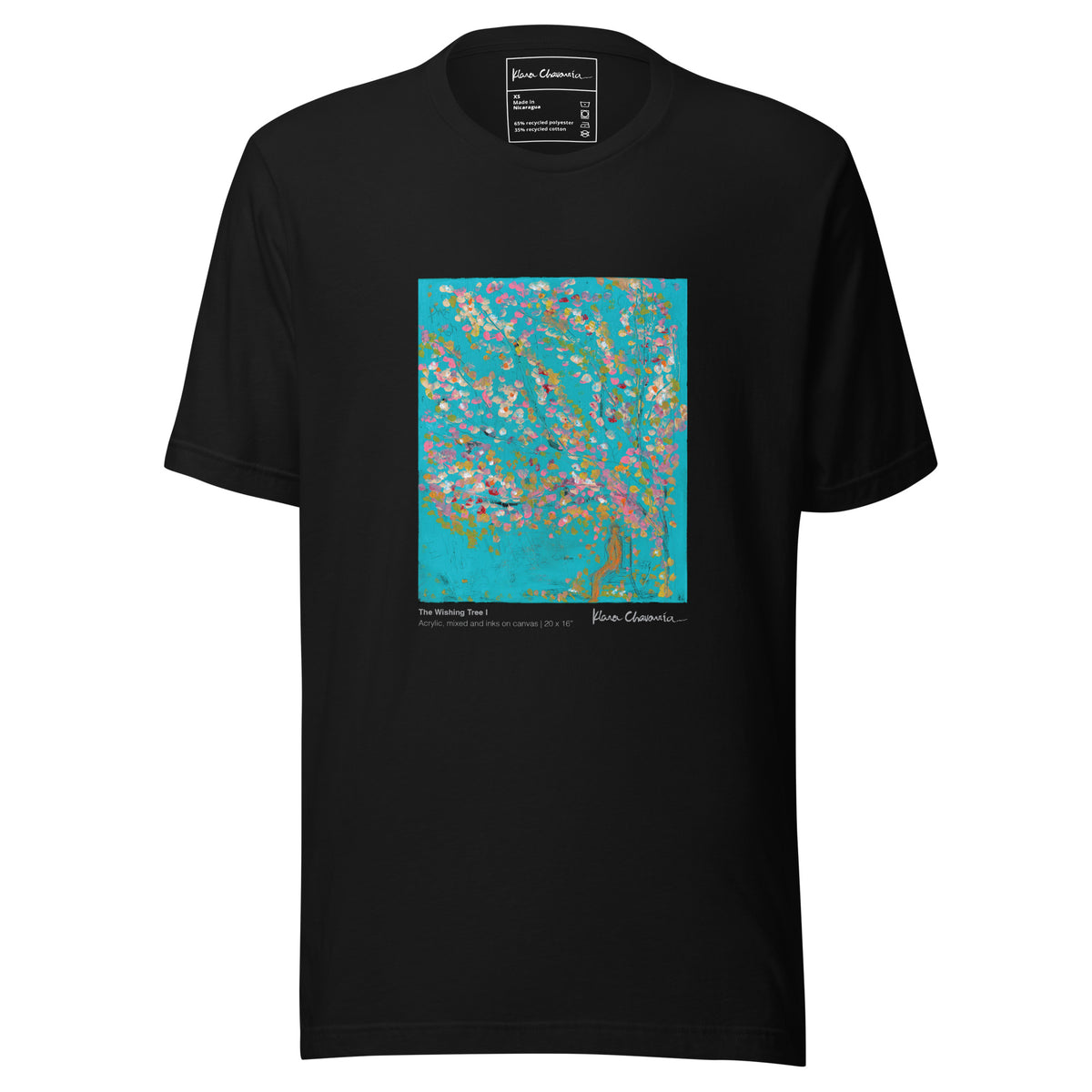 THE WISHING TREE I unisex eco t-shirt in Black – flat front