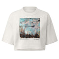 THE UNCONDITIONAL women's garment dye cropped tee in Vintage White – flat front