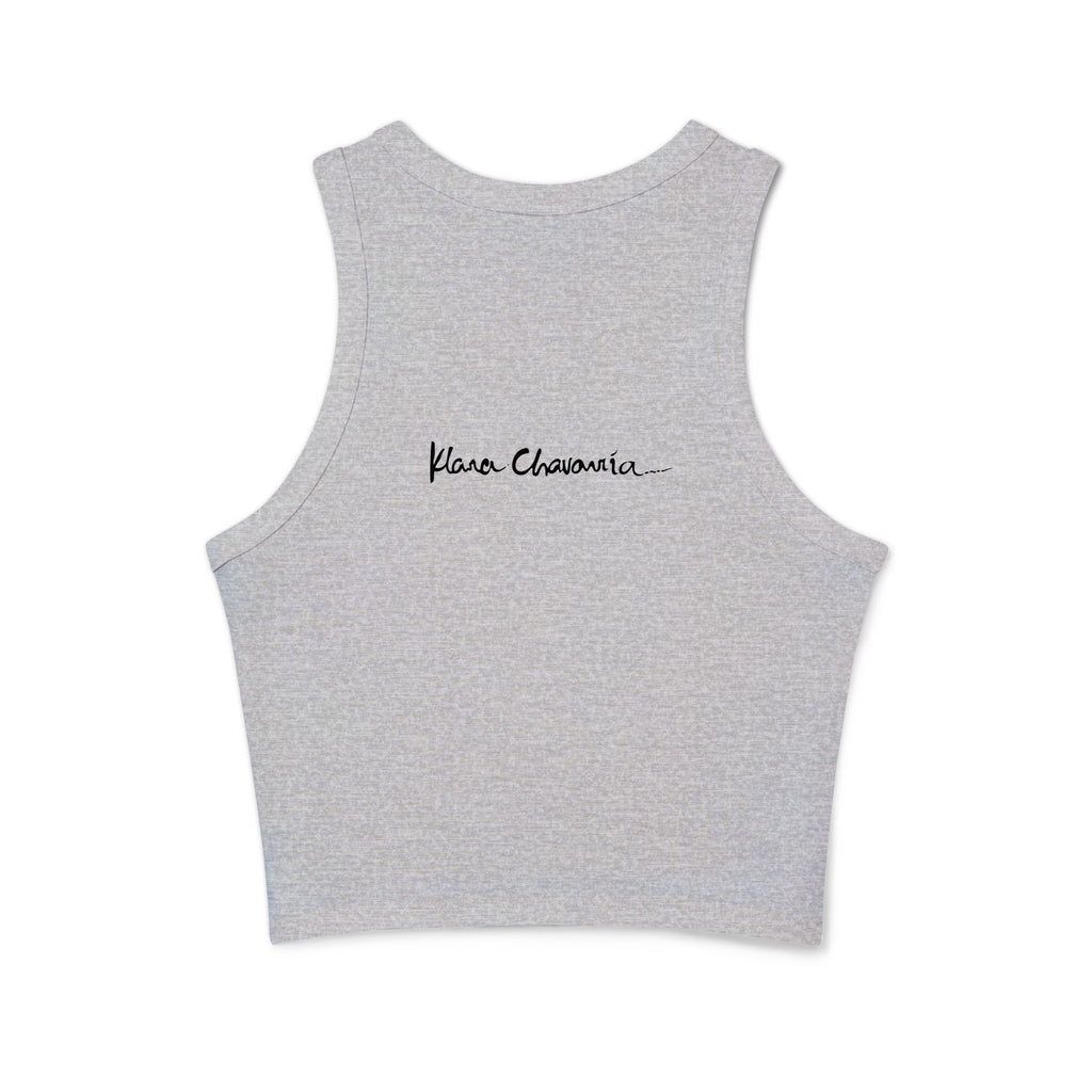 THE GRATEFUL Women's Micro-Rib Racer Tank Top – Athletic Heather – back