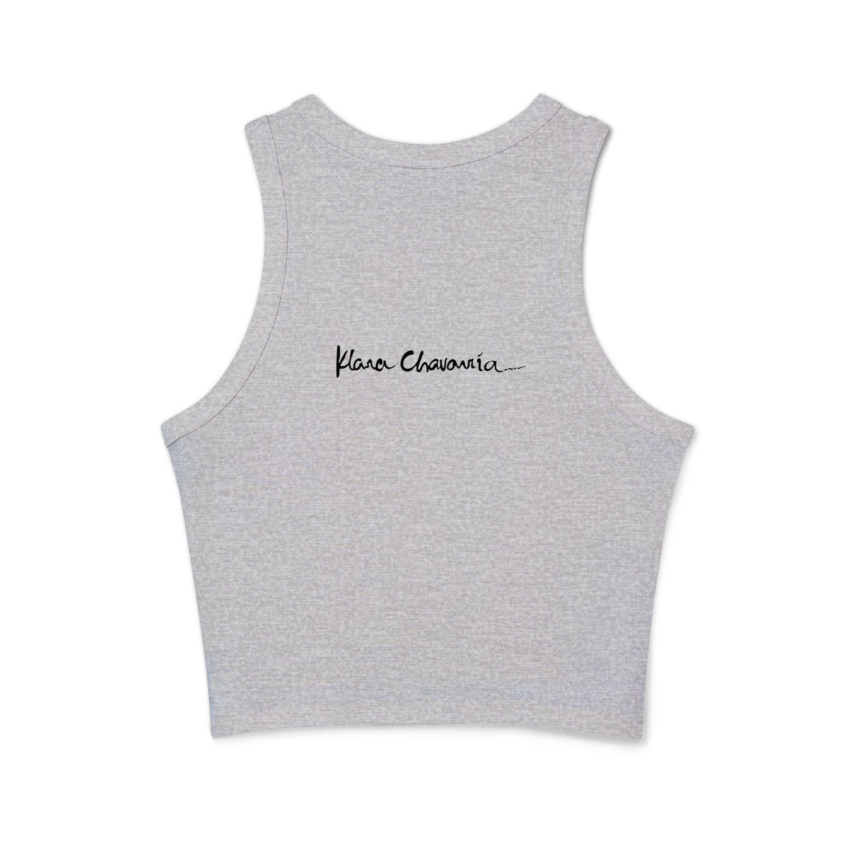 THE GRATEFUL Women's Micro-Rib Racer Tank Top – Athletic Heather – back