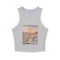 THE GRATEFUL Women's Micro-Rib Racer Tank Top – Athletic Heather – front