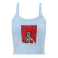 ALL WE SHARE women's micro-rib tank top in Solid Baby Blue Blend – flat front