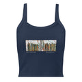 SOCIAL TRANSFORMATION women's micro-rib tank top in Solid Navy Blend – flat front