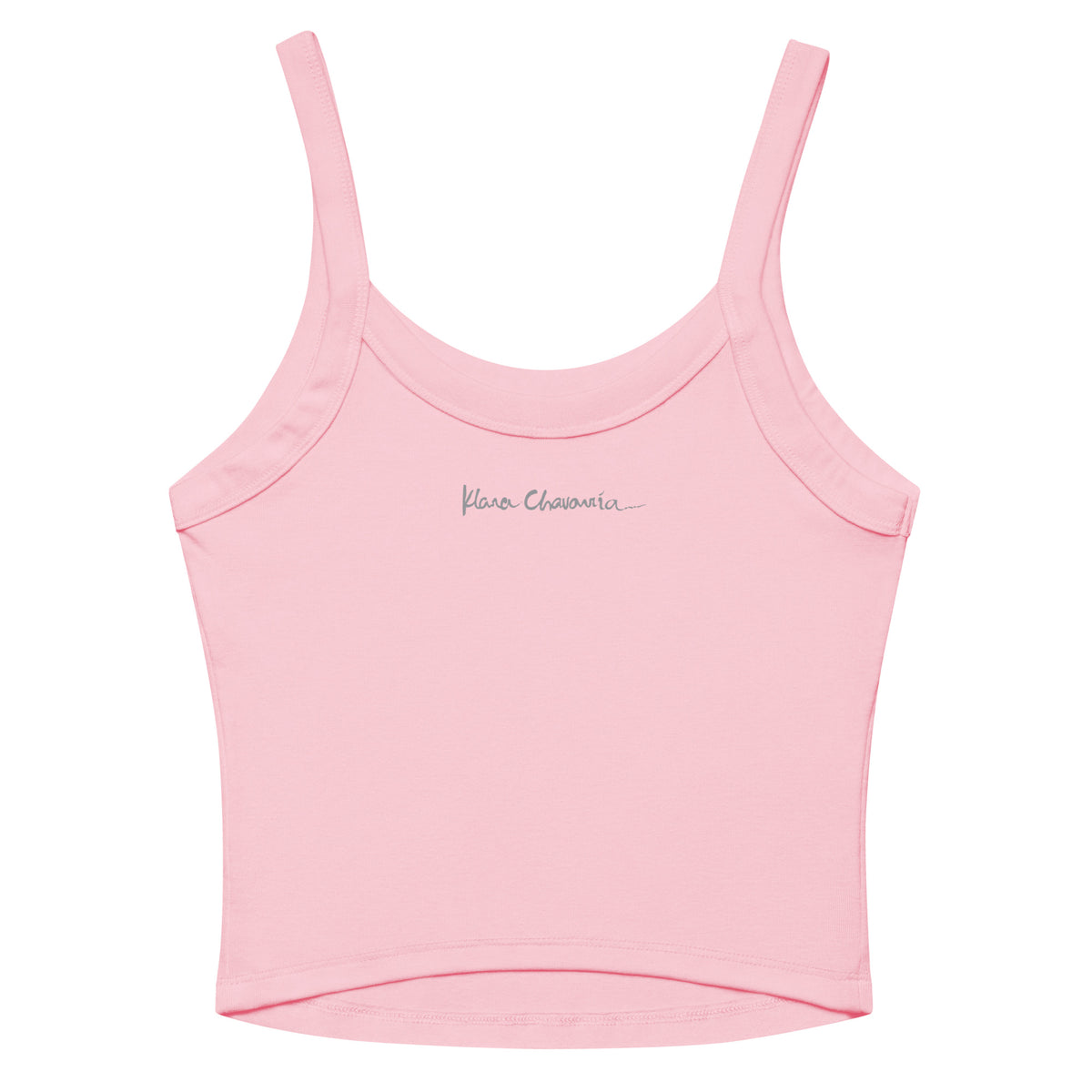THE GRATEFUL women's micro-rib tank top in Solid Pink Blend – flat back